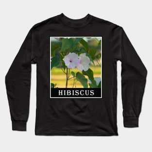 White Hibiscus Floral Photography Long Sleeve T-Shirt